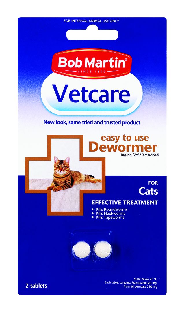 Bob Martin Vetcare Dewormer Cats 2 Tablets Shop Today. Get