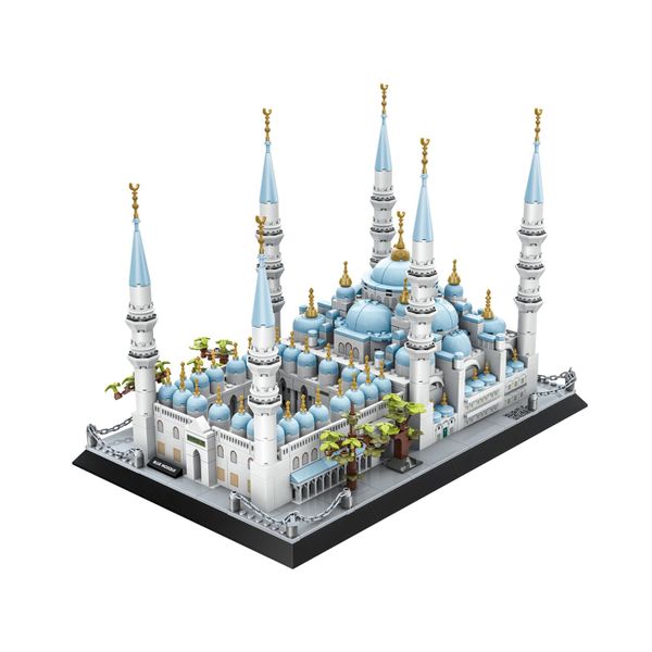 1129 Piece Blue Mosque Building Block Set