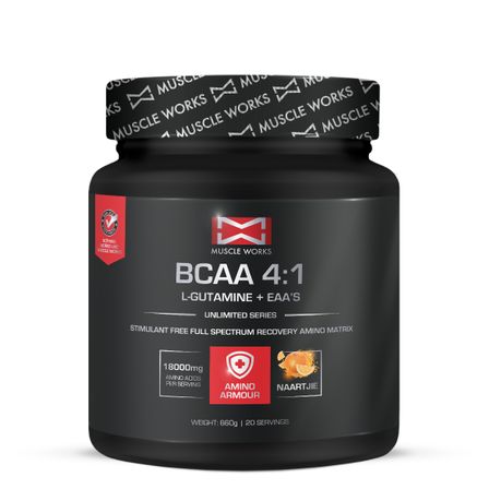 Muscle Works BCAA4:1 660g Naartjie
