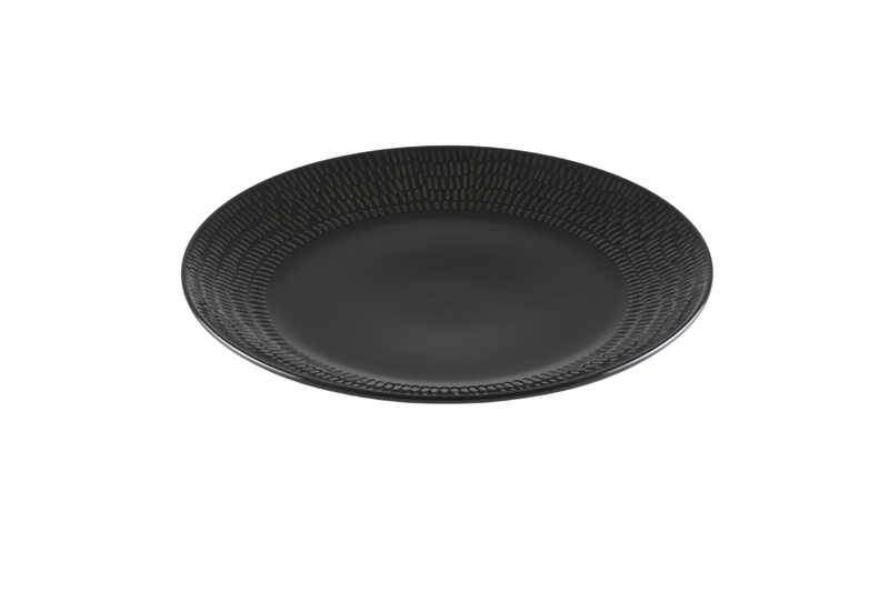 YVONNE Chaka Chaka - Rice Dinner Plate Black Set of 4