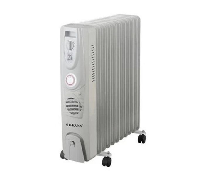 Sokany 11 Fins Electric Oil Filled Vertical Radiant Heater With Fan