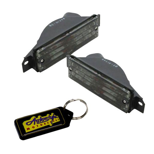 Front Smoked Indicator Light Set for BMW E30 &amp; Gel Key Holder