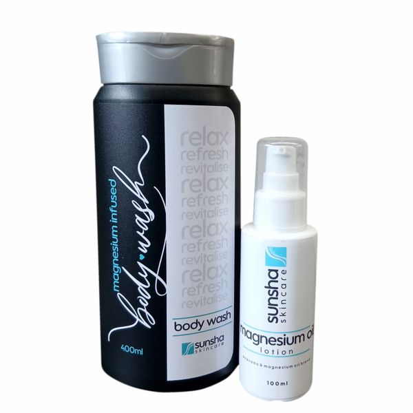 Sunsha Skincare Magnesium Skincare Body Wash and Magnesium Skincare Lotion