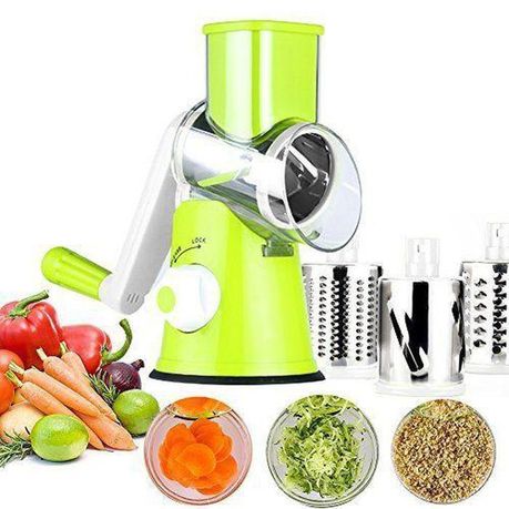 4 Pcs Vegetable Slicer 3 in 1 Handheld Spiral Rotary Drum Slicer for  Vegetable Fruit Cheese Nut