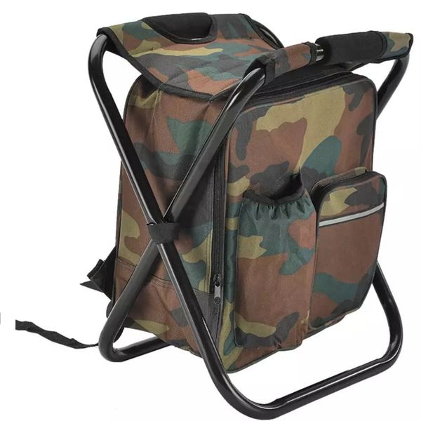 Camping Stool Chair 3 in 1 Backpack, Cooler and Stool