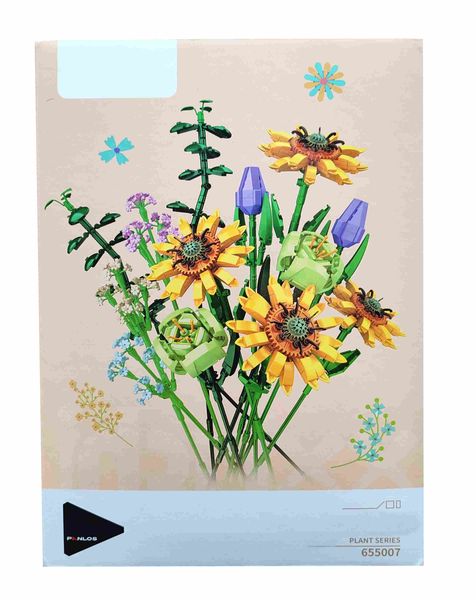 Panlos Flower Bouquet Building Blocks 975Piece - Sunflower - 50cm Tall