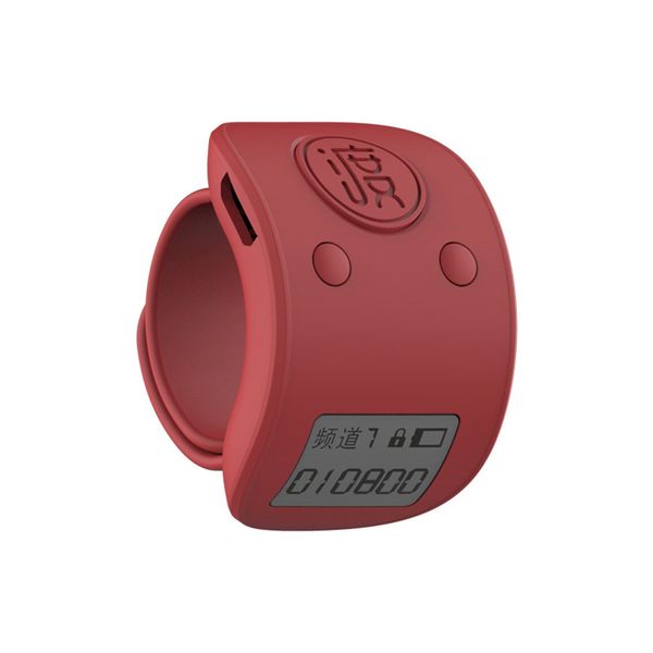Mini Digital Lcd Electronic Finger Ring Hand Tally Counter-Red