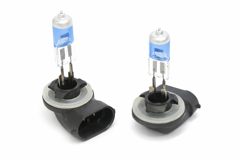 H27 Super White 55W Halogen Headlight Globe - Bright White Light