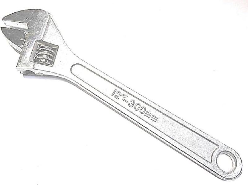 Heavy-Duty 12" (300mm) Chrome Vanadium Steel Precision Adjustable Wrench