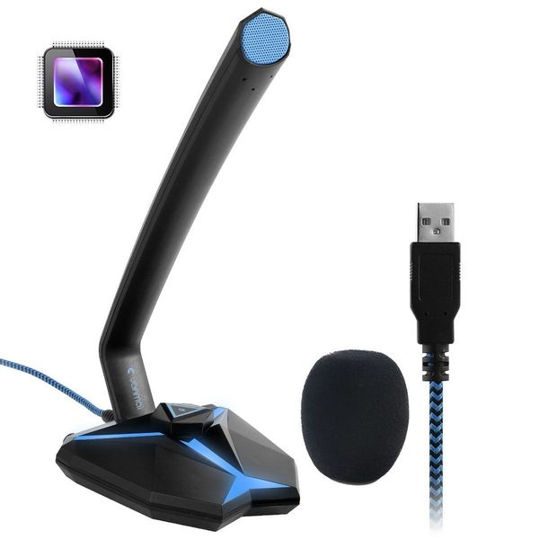 Desktop Gaming Microphone USB Condenser LED Light High Sensitivity G33 AN