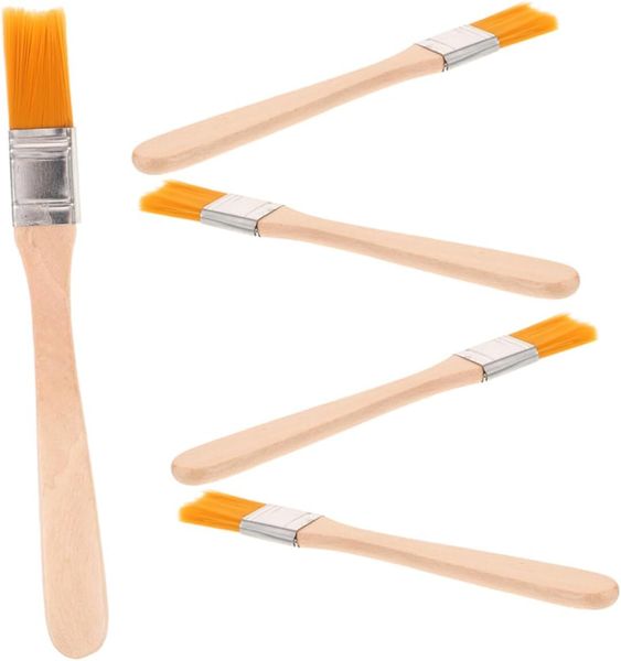5pcs Nylon Hair Watercolor Brushes Set for Artists Ergonomic Wooden Handle