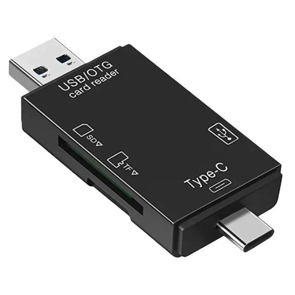6-in-1 USB-C Card Reader Adapter for Mobile Phone and Laptop
