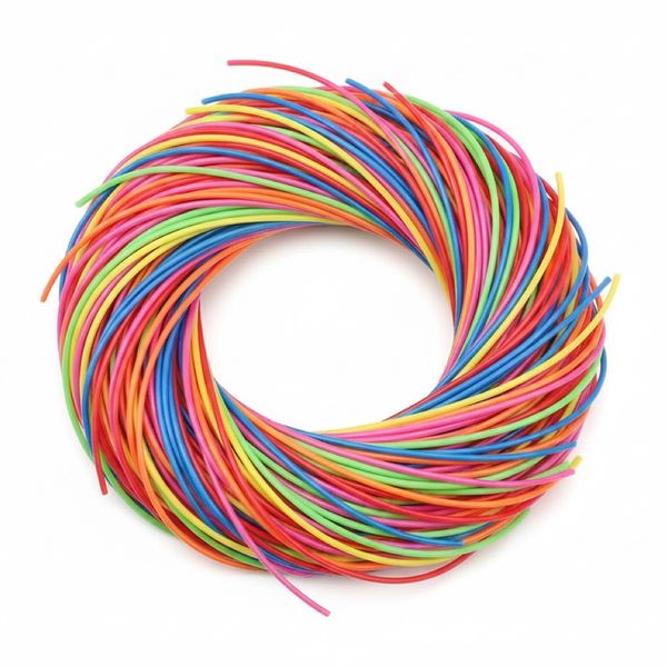 Versatile Scoubidou Silicone String Cords in Vibrant Colors for Creativity