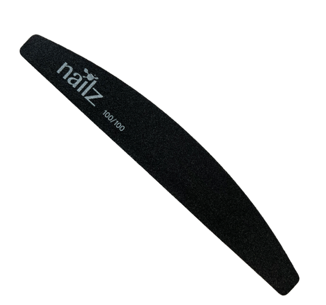 NAILZ - Nail File Halfmoon Black (100/100) x 3