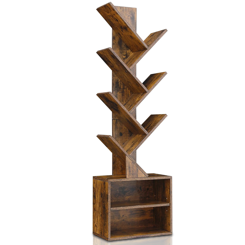 TopikaHome - Tree Book Shelf, Corner Bookshelf & Bookcase for Home Decor