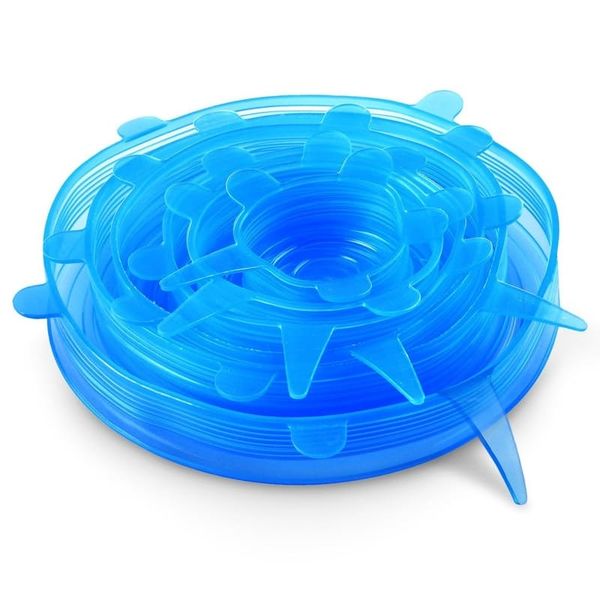 Reusable Round Stretchy Lids - Pack of 6