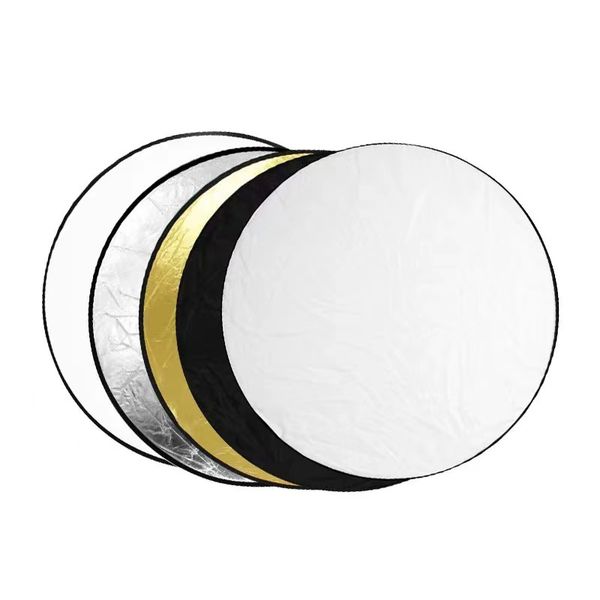 5-in-1 Collapsible Reflector 60cm Silver/Gold/White/Black