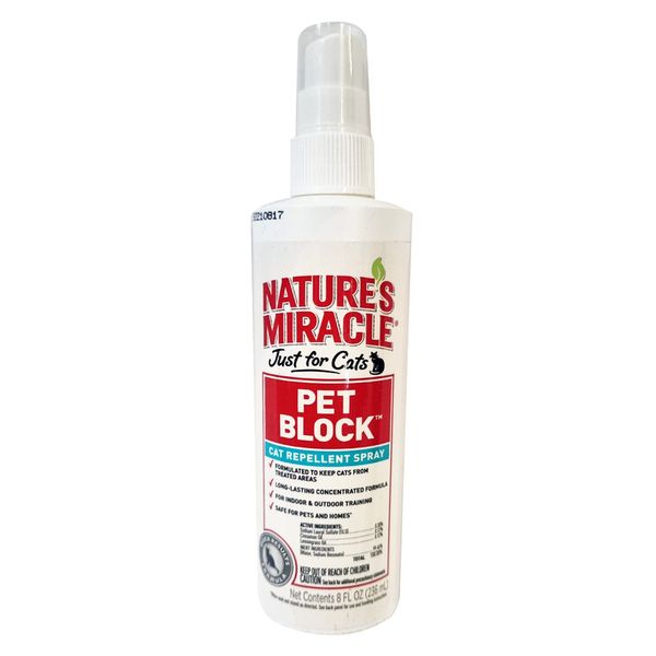Nature's Miracle Pet Block Cat Repellent Spray 236ml