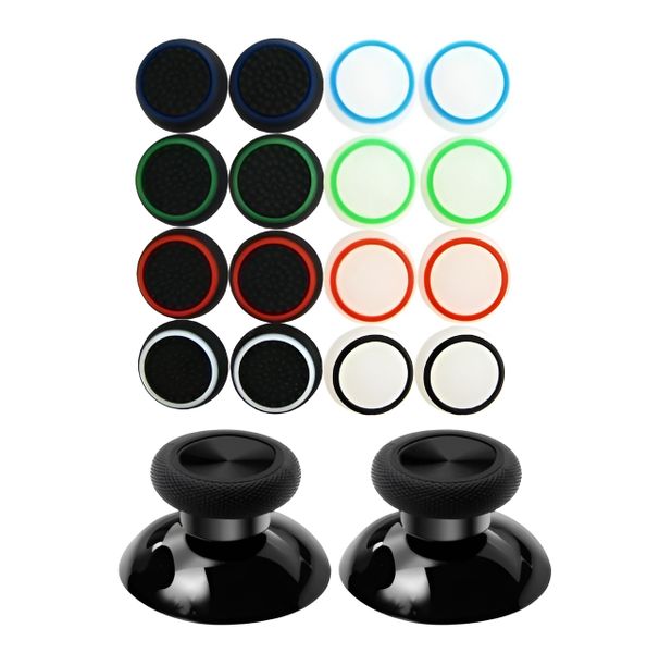 Silicone Thumb Grips + 2 Thumbsticks Compatible with Xbox One/S/X - 16 Pcs