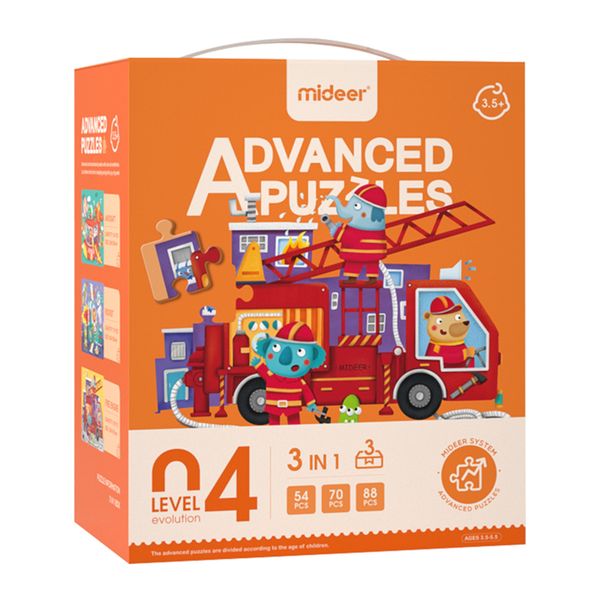 Mideer 3-in-1 Level Up Puzzles: Level 4 Transport