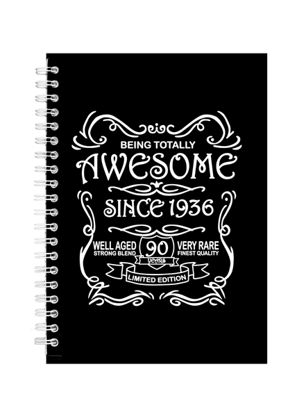 90 Years Old Awesome Since 1936 Birthday Writing Book Notepad Notebook A4