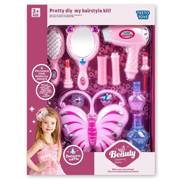 Teeto Toys - Salon Play Set - Pretend Beauty Makeup Kit - Toys for Girls