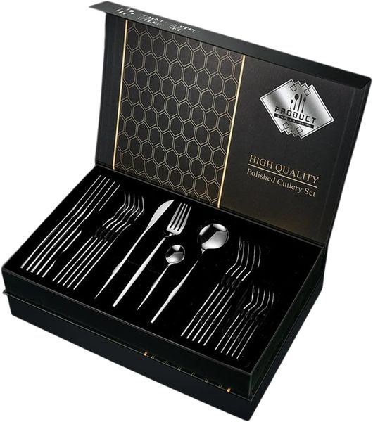 Luxury 24-Piece Stainless Steel Cutlery Set