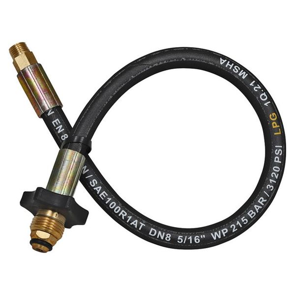 Gas Pigtail Bullnose To 1/4" Male Hose Tail 500mm