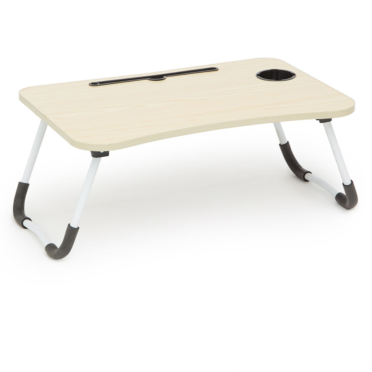 PowerUp Foldable Laptop Stand with Cup Holder Wood Shop Today. Get