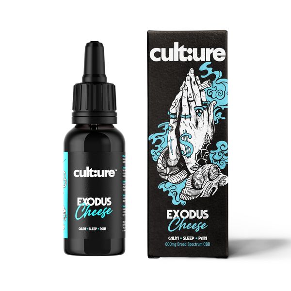 cult:ure - Exodus Cheese - Broad Spectrum CBD Drops - 600mg/ 30ml