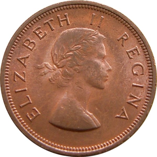 1954 South Africa 1 Penny Coin
