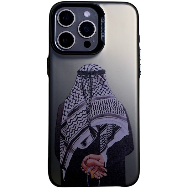 Phone Case with Arabic Man - Compatible with iPhone 15 Pro Max - Chrome