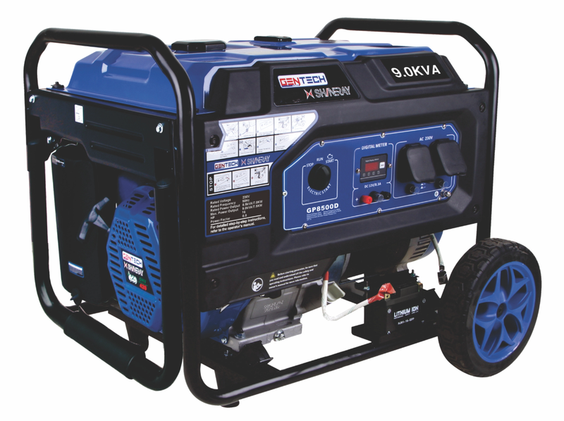 Gentech 9kVA Petrol Generator With Electric Start (GP8500D) - Blue