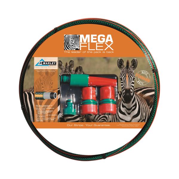 Megaflex DLD26 Garden Hose Pipe - 12mm x 15m with Fittings