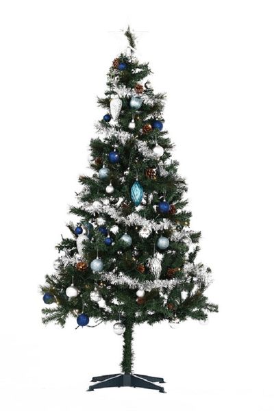 Northern Lights 1.8m Frozen Christmas Tree with Lights &amp; Decor