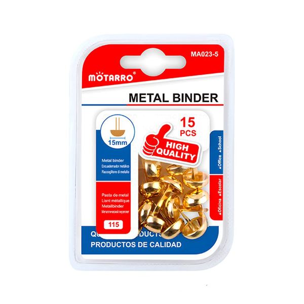 2 Pack High Quality 15 Pieces 40mm Golden Paper Binders