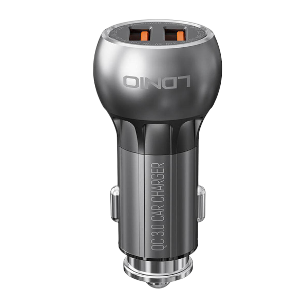 LDNIO Metal Car Charger With Lightning Cable C503Q