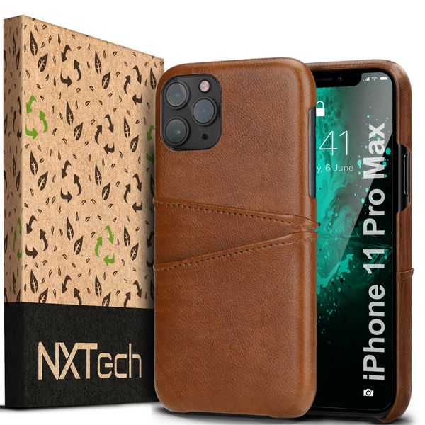 NXTech iPhone 11 Pro Max Slim Leather Wallet Case - 2 Card Slots