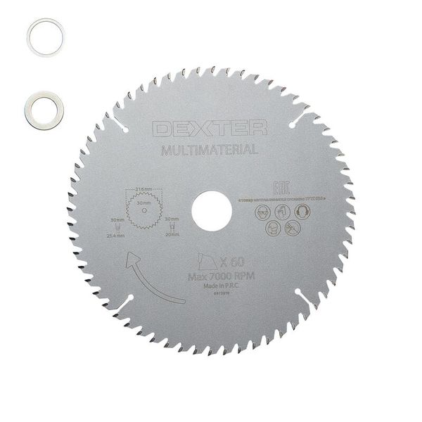 Dexter Circular Saw Blade To Cut Multimaterial N/A 216mmx30mm