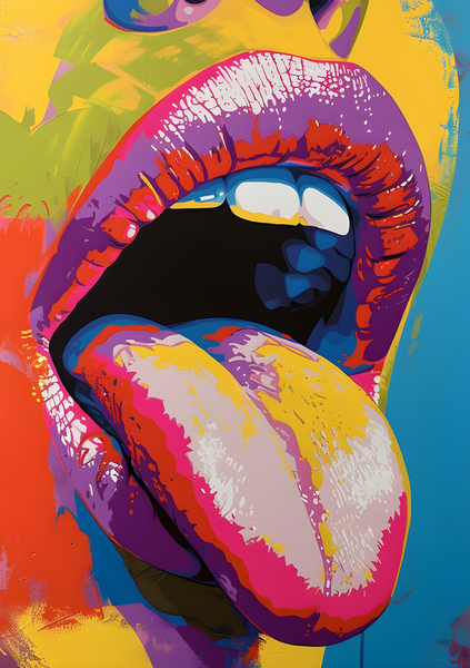 Wall Art Canvas - Stick your tongue out