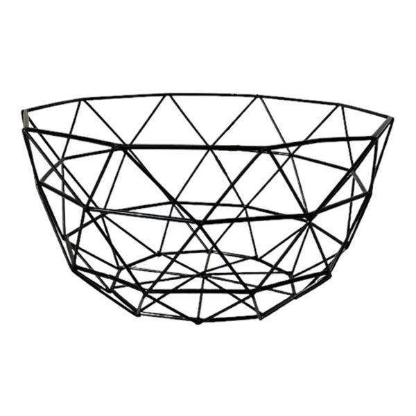 New Wire Fruit Basket-Black &amp; Rose Gold