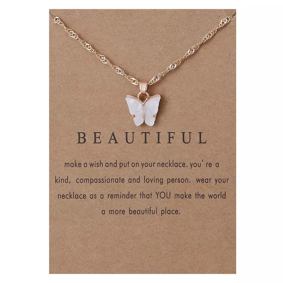 White butterfly pendant necklace apex essentials shop today get it