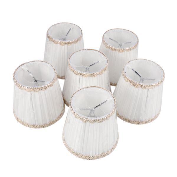 Chandelier Shades,ONLY for Candle Bulbs,Clip-On Fitter Lamp Shades,Set of 6