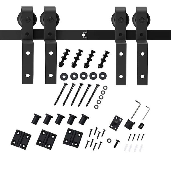 72" Quad-Fold Sliding Door Track Set - Space Saving, Heavy Duty w/6 Hinges