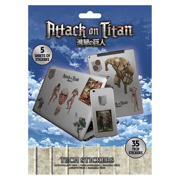 Attack On Titan (S3) Tech Stickers/Gadget Decals (35 Stickers)