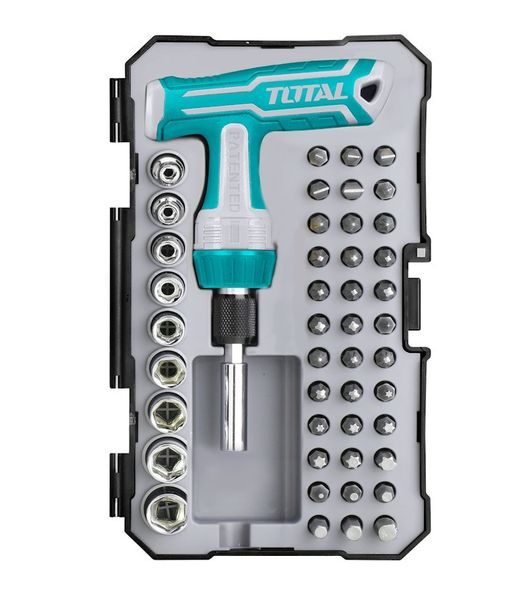 Total Tools Screwdriver Set T-handle Wrench 47 Pcs
