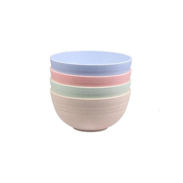 4 Pieces Unbreakable Reusable Cereal Bowls