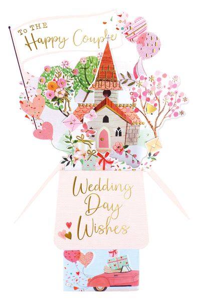 Clever Cubes 3D Pop-up card - Wedding (Church)