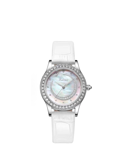 RUIXINE Women'S Watch Simple Silver Dial Imported Quartz Movement Durable
