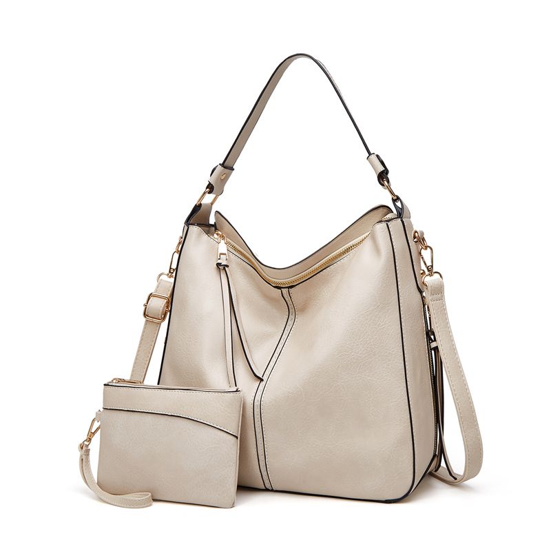 Ladies White Satchel Shoulder Handbag with Sub Bag - HB-YL9035-W | Buy ...